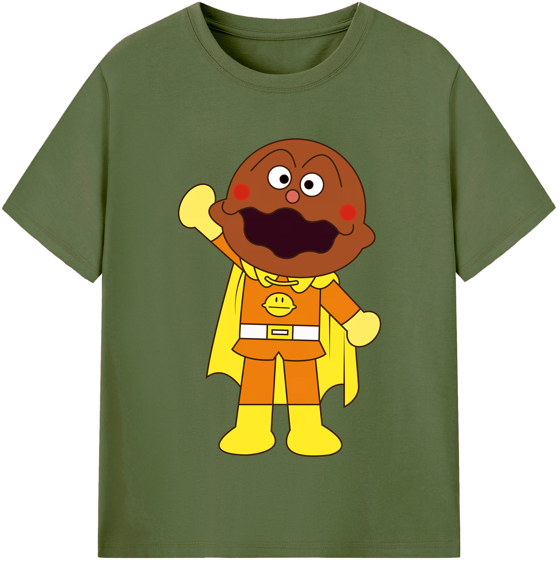 （画像用） アンパンマン Anpanman 綿100％半袖Tシャツ（フロントプリント）